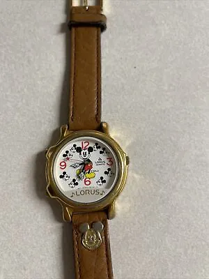 Vintage Disney MICKEY MOUSE MUSICAL Watch LORUS Not Tested • $25