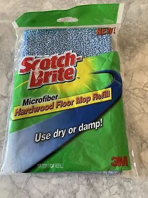 Scotch-Brite Hardwood Floor Mop Refill Microfiber Dry Damp Wood Washable M-005R • $12.99