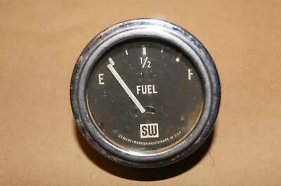 Vintage Used Vintage Stewart Warner 6 Volt Fuel Gauge 2 1/16  - Large Block Logo • $34.99