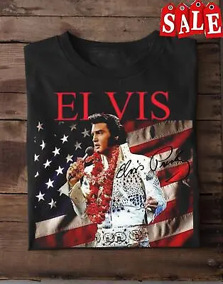 Elvis Presley Signature Cotton T- Shirt Gift Unisex All Size S To 2345XL • $22.99