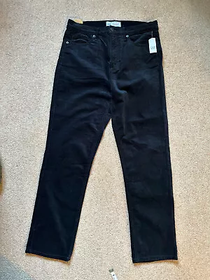 New Gap Vintage Slim Black Velvet Jeans Size 29R *FREE POSTAGE* • £19.99