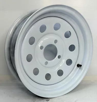 13 Inch  4 Lug Camper Boat  Trailer Stock Utility White Mod Wheel Rim  13440wm • $59