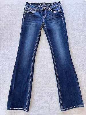 LA Idol USA Embellished Stud Jewel Cross Low Rise Denim Jeans Western 5 Country • $16