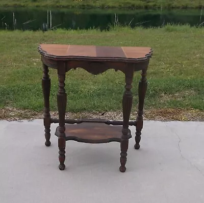 Antique Style Vintage Carved Wood Side Console Table • $75