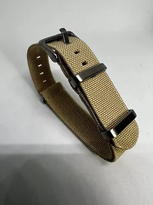 18mm Khaki Watch Strap Seatbelt Military Style Stretch Band • $8.50