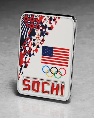 Team Usa Usoc 2014 Sochi Russia Olympic Games Pin Badge 2022 Beijing Trader  • $5.95