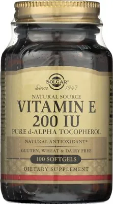 Solgar Vitamin E 200 IU 100 Alpha Softgels • $11.15
