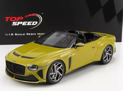 $159 • Buy Top Speed BENTLEY MULLINER BACALAR Yellow Flame In 1/18 Scale New Release!