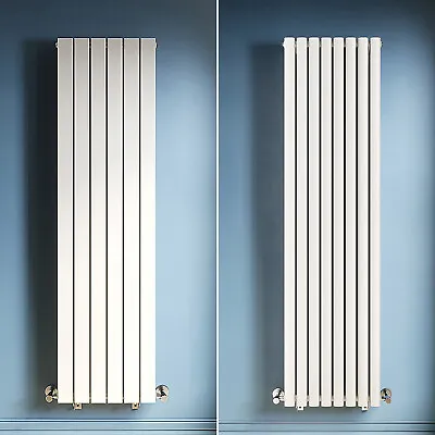 Vertical Radiator Flat Panel Oval Column White Central Heating Tall Upright Rads • £18.99