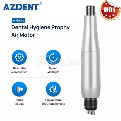 Premium Style Dental Hygiene Prophy Handpiece Air Motor 4 Holes & 4:1 Nose Cone • $56.99