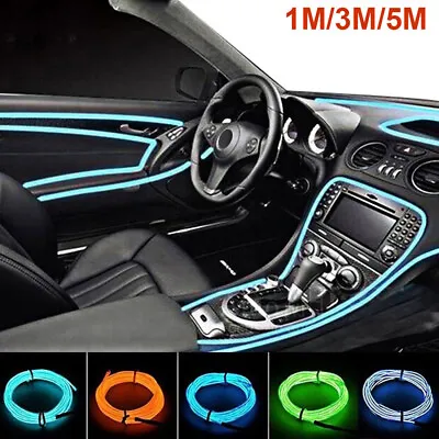 $14.98 • Buy 5m USB LED Car Interior Wire Strip Light Decor Atmosphere Neon Lamp Accessories