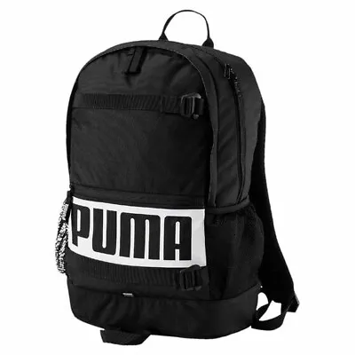 $39.95 • Buy Puma Deck Backpack School/Skate/Work Black-White Logo Brand New FREE SHIPPING 