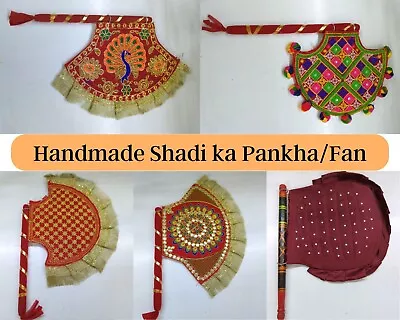 Vintage Style Hand Fans Indian Embroidery Hand Fan With Handle For Weddings Deco • $22.99