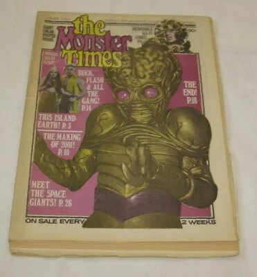 The Monster Times Newspaper Magazine Vintage Volume 1 No 9 1972 Alien Sci Fi  • $29.99