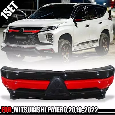 Front Grille Gloss Black Red For Mitsubishi Pajero Sport SUV 2019-2022 • $352.94