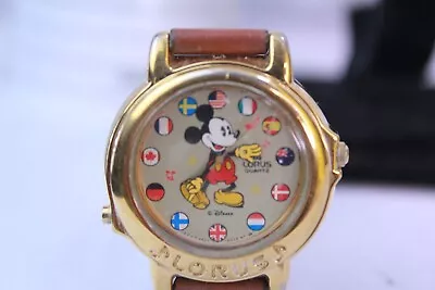 LORUS By Seiko Vint Disney Mickey Mouse World Flags Musical Watch • $9.99