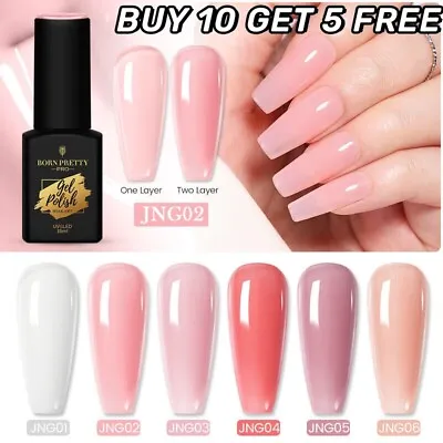 BORN PRETTY 15ML Jelly Pink Gel Polish UV LED Soak Off Manicure Gel Nail Art DIY • $7.30