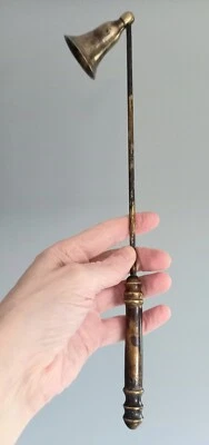 £19.20 • Buy 14  Antique All Brass Detachable Handle Candle Snuffer.
