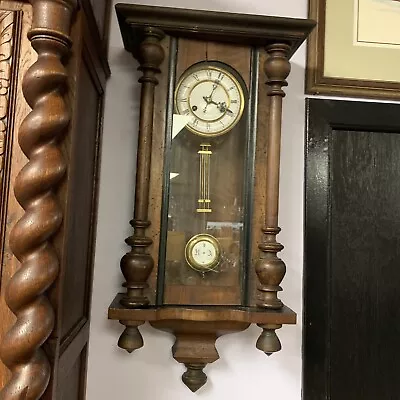 ATQ 1910 Vienna RA Hand Made German 30  Regulator Wall Chime Clock - Walnut Wood • $249.99