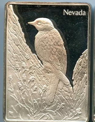 State Birds  Nevada Sterling Silver Bar 41.3 Grams Beautiful Bar! Bird Collector • $44.99