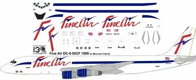 Fine Air Douglas DC-8-55-CF Pointerdog7 Decals For Minicraft 1/144 Kits  • $10