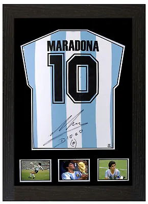 £20 • Buy Diego Maradona Football Shirt - A3 SIGNED FRAMED COLLECTORS DISPLAY PICTURE