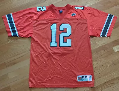 Nike NCAA Football Jersey Jim Kelly Miami Hurricanes Buffalo Bills Men 2XL #12 • $84.99