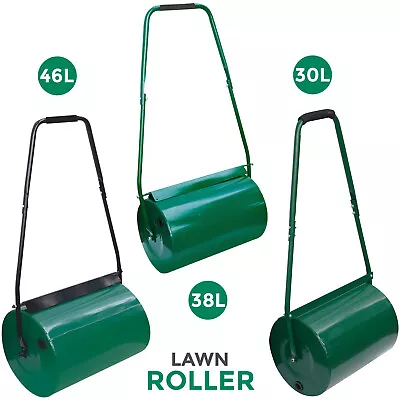 30l 38l & 46l Garden Lawn Metal Wet Sand Filled Manual Grass Roller • £48.85