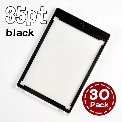 30 Pack Black Magnetic Trading Sports Card Holders 35pt One-Touch UV Protection • $33.99