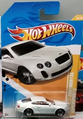 Hot Wheels Mainline - Premiere / Bentley Continental SS - White - Model Car X1 • $29.72