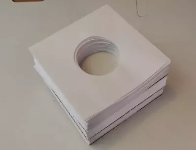 500 7  White Paper Record Sleeves 45RPM Regular Weight Paper - FREE SHIP • $92