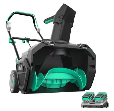 20  Cordless Snow Blower: Brushless Motor 2 Batteries Charger. Single-Stage. • $215