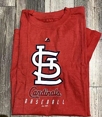 St. Louis Cardinals MLB Baseball Majestic Heather Red Shirt Mens Size 3XL • $22.95