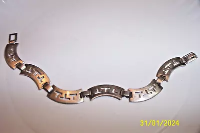 Vintage Taxco Mexico Sterling Silver LINK Bracelet 7.5 INCH • $40