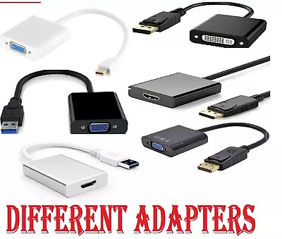 Mini DP To VGADP To DVI DP To HDMIUSB To VGA USB To HDMI DP To VGA Adapter • $14.49