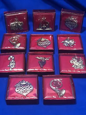 Vintage Christmas Ornaments Lot Of 11 Trim A Tree Gold Tone Gerry’s Collectibles • $17.95