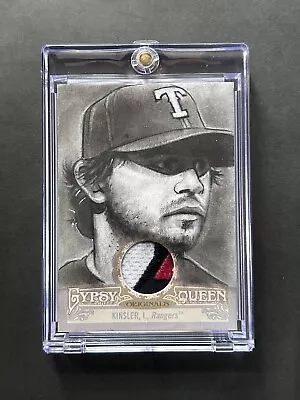 Ian Kinsler Rangers 2012 Gypsy Queen 1/1 Art 3 Color Patch Dave Hobrecht Artist • $199