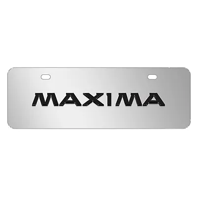 Nissan Maxima 3D European Look Half-Size Chrome Stainless Steel License Plate • $42.99