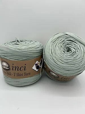 Inci T-shirt Yarn Penye Iplik Crochet Total Weight 1200g Pastel Mint • £3.20