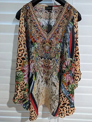 Czarina  Kaftan Dress Wth Slit Sleeve O/S Stunning ..Nwt..Mocha My Life • $150