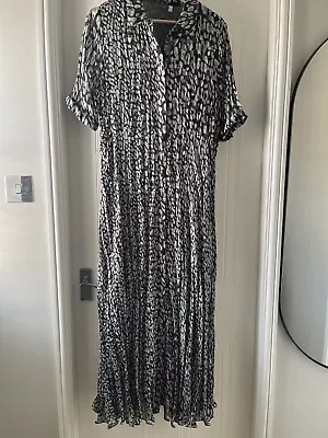 Mint Velvet Khaki Animal Print Dress  Fully Lined(VGC) - 14 • £14.99