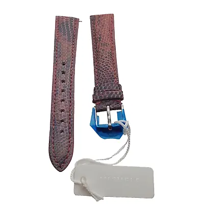 Genuine Michele 16mm Pink Teju Leather Watch Band Strap New • $37.86