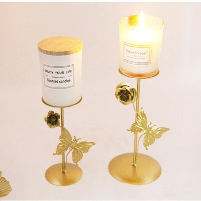 £8.50 • Buy Pendant Candlestick Iron Candle Holder Practical Golden Candlestick  Candle