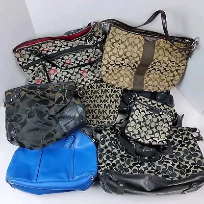 Coach Michael Kors Kate Spade Designer Purse Handbag Damage Lot Of 10 Bags • $149.99