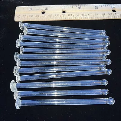 17 Vintage Solid Glass Swizzle Sticks With Masher Ends Barware MCM  Hand Made • $14.99