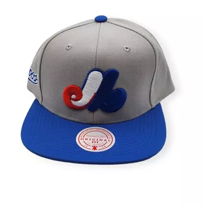 Mitchell & Ness Montreal Expos Away Coop 2 Tone Adjustable Snapback Hat Cap • $38.99