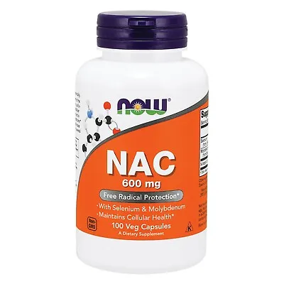 NOW Foods NAC 600 Mg 100 Veg Capsules • $14.99