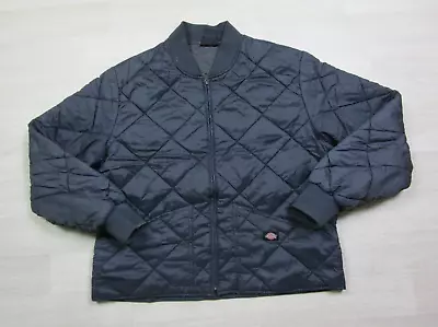 Dickies Jacket Men's (XL) Black Diamond Quilted Puffer Bomber Jacket Streetwear • $43.98