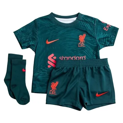 Nike Liverpool FC Official Baby Kids Football Third Kit 3-6 Months DJ7914 377 • £15