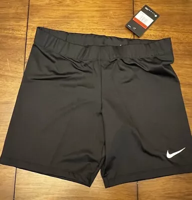 Nike Women's Black Running Shorts (Large) DRI-FIT Half Compression CV2741-010 • $17.09